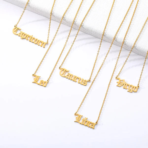 Astro Zodiac Necklace featuring a personalized astrology pendant representing your star sign.