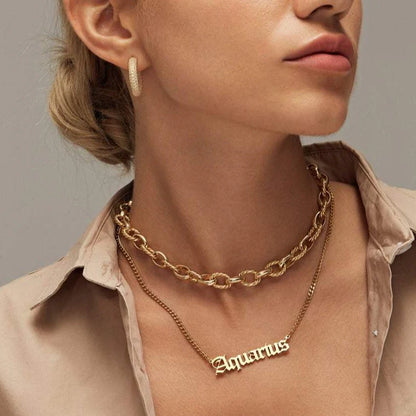 Astro Zodiac Necklace featuring a personalized astrology pendant representing your star sign.

