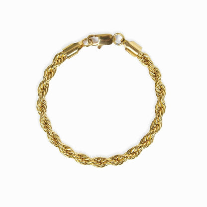 Image of the Floral Fantasy Bracelet – an elegant 18K gold stainless steel bracelet with floral details for a soft, romantic, nature-inspired look.

