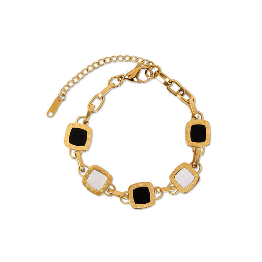 Image of the Velvet Whisper Bracelet – a refined 18K gold stainless steel bracelet with soft, elegant lines for a graceful everyday look.


